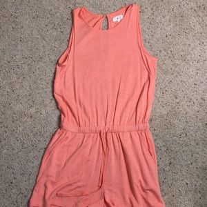 Lou & Grey/LOFT sherbet / orange romper.